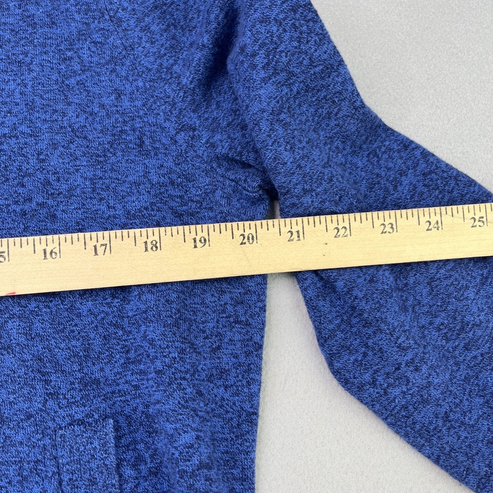 Banana Republic Mens Blue Marled Full Zip Knit Hoodie Sweater Size Large - Picture 10 of 15